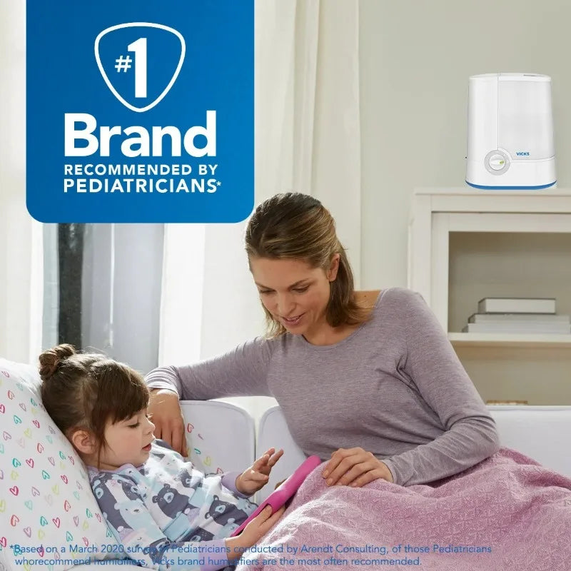 Vicks 1 gal 400 sq ft Warm Moisture Humidifier, White, V750D1V2