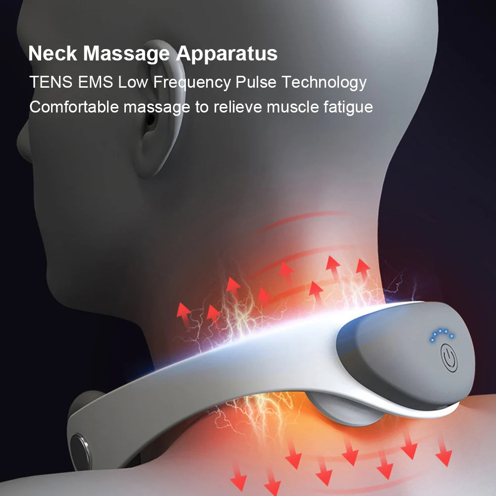 Cervical Massager 5 Gears Adjustment Intelligent Neck Massager Electric Back Neck Shoulder Massager for Relieve Fatigue
