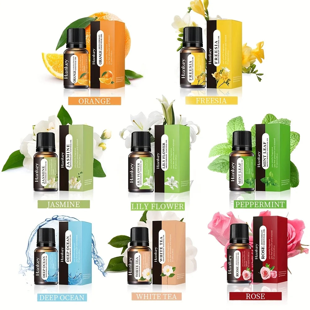 8x0.34oz Fall Fragrance Oil  Winter Set Of Scented Oils  Candle Making Scents  Aromatherapy Essential Oils Gift Set For Home Dif
