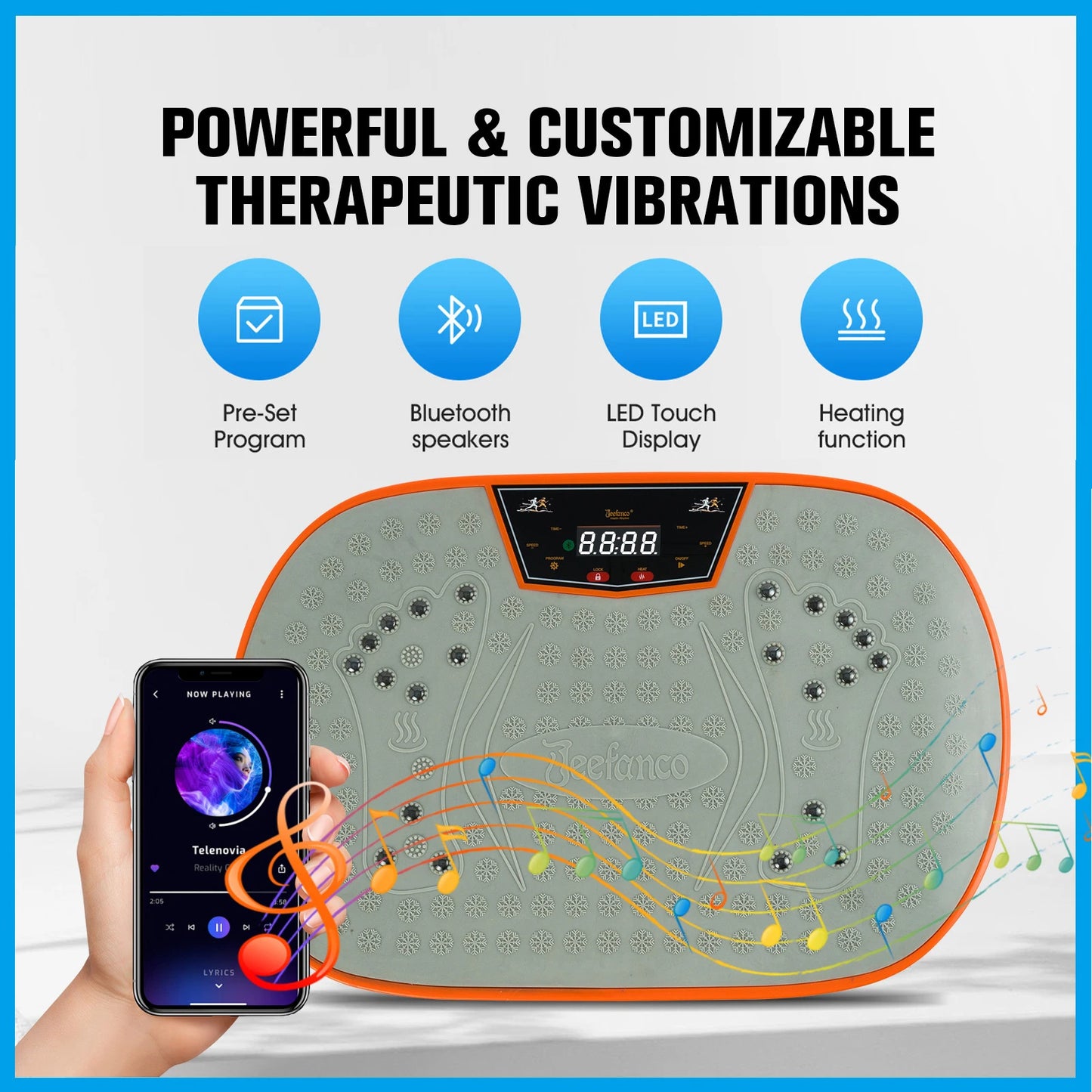 Vertical Vibration Plate Seniors & Teens Silicone Surface Magnetic Heating Fitness Home Efficient Resonance Fitness Machine
