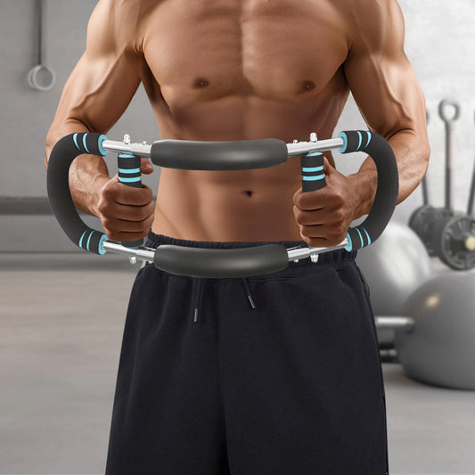 U-Shaped Hand 5-Resistance Adjustable Spring Tensioner Biceps Exercise Fitness Equipment Arm Strength Machine, Blue