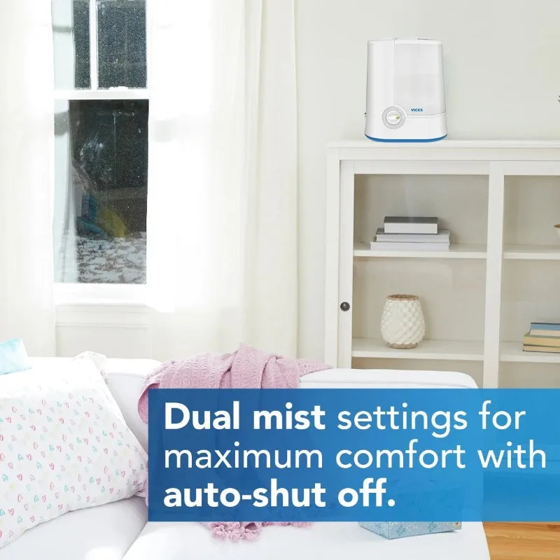 Vicks 1 gal 400 sq ft Warm Moisture Humidifier, White, V750D1V2